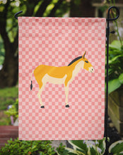 Load image into Gallery viewer, Turkmenian Kulan Donkey Pink Check Garden Flag - Outdoor Decorative Yard Flag