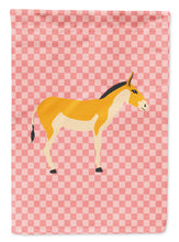 Load image into Gallery viewer, Turkmenian Kulan Donkey Pink Check Garden Flag - Outdoor Decorative Yard Flag