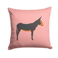 Load image into Gallery viewer, Catalan Donkey Pink Check Throw Pillow - 14x14 Decorative Pillow – Art for Your Home &amp; Patio BB7855PW1414
