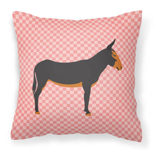 Load image into Gallery viewer, Catalan Donkey Pink Check Fabric Decorative Pillow BB7855PW1818