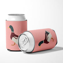 Load image into Gallery viewer, Rouen Duck Pink Check Can or Bottle Hugger BB7856CC