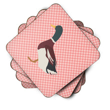 Load image into Gallery viewer, Rouen Duck Pink Check Foam Coaster  BB7856FC