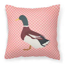 Load image into Gallery viewer, Rouen Duck Pink Check Fabric Decorative Pillow BB7856PW1818