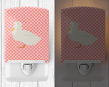 Load image into Gallery viewer, Crested Duck Pink Check Ceramic Night Light BB7857CNL
