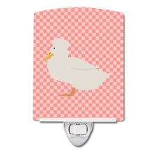 Load image into Gallery viewer, Crested Duck Pink Check Ceramic Night Light BB7857CNL