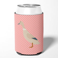 Load image into Gallery viewer, West Harlequin Duck Pink Check Can or Bottle Hugger BB7858CC
