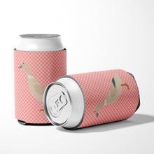 Load image into Gallery viewer, West Harlequin Duck Pink Check Can or Bottle Hugger BB7858CC