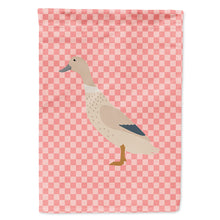 Load image into Gallery viewer, West Harlequin Duck Pink Check Flag Canvas House Size BB7858CHF