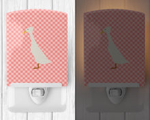 Load image into Gallery viewer, Bali Duck Pink Check Ceramic Night Light BB7859CNL