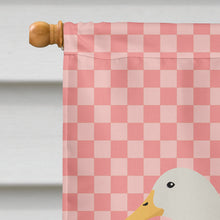 Load image into Gallery viewer, American Pekin Duck Pink Check Flag Canvas House Size BB7860CHF