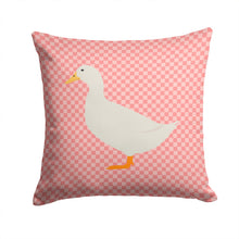 Load image into Gallery viewer, American Pekin Duck Pink Check Throw Pillow - 14x14 Decorative Pillow – Art for Your Home &amp; Patio BB7860PW1414