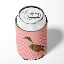 Load image into Gallery viewer, Dutch Hook Bill Duck Pink Check Can or Bottle Hugger BB7861CC