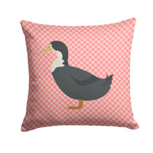 Load image into Gallery viewer, Blue Swedish Duck Pink Check Throw Pillow - 14x14 Decorative Pillow – Art for Your Home &amp; Patio BB7862PW1414