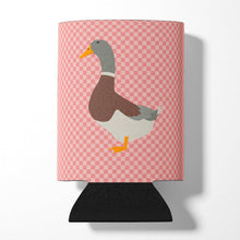 Load image into Gallery viewer, Saxony Sachsenente Duck Pink Check Can or Bottle Hugger BB7863CC