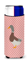 Load image into Gallery viewer, Saxony Sachsenente Duck Pink Check   Hugger for slim cans