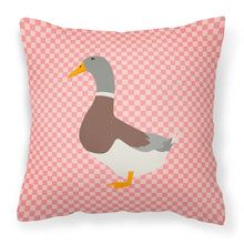 Load image into Gallery viewer, Saxony Sachsenente Duck Pink Check Fabric Decorative Pillow BB7863PW1818