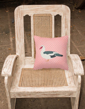 Load image into Gallery viewer, Muscovy Duck Pink Check Fabric Decorative Pillow BB7864PW1818