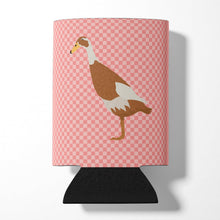 Load image into Gallery viewer, Indian Runner Duck Pink Check Can or Bottle Hugger BB7865CC