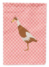 Load image into Gallery viewer, Indian Runner Duck Pink Check Garden Flag - Outdoor Decorative Yard Flag