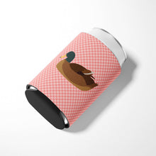 Load image into Gallery viewer, Khaki Campbell Duck Pink Check Can or Bottle Hugger BB7866CC
