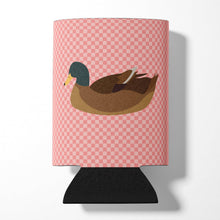 Load image into Gallery viewer, Khaki Campbell Duck Pink Check Can or Bottle Hugger BB7866CC