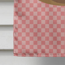 Load image into Gallery viewer, Khaki Campbell Duck Pink Check Flag Canvas House Size BB7866CHF