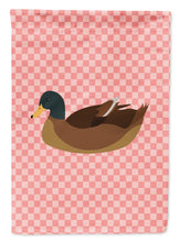 Load image into Gallery viewer, Khaki Campbell Duck Pink Check Garden Flag - Outdoor Decorative Yard Flag