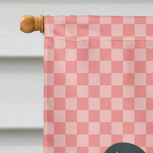 Load image into Gallery viewer, Silver Bantam Duck Pink Check Flag Canvas House Size BB7867CHF