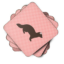 Load image into Gallery viewer, Sable Marten Pink Check Foam Coaster  BB7869FC
