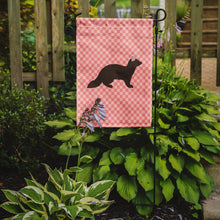 Load image into Gallery viewer, Sable Marten Pink Check Garden Flag - Outdoor Decorative Yard Flag
