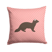 Load image into Gallery viewer, Sable Marten Pink Check Throw Pillow - 14x14 Decorative Pillow – Art for Your Home &amp; Patio BB7869PW1414