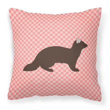 Load image into Gallery viewer, Sable Marten Pink Check Fabric Decorative Pillow BB7869PW1818