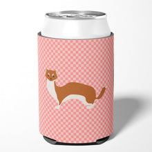 Load image into Gallery viewer, Weasel Pink Check Can or Bottle Hugger BB7870CC