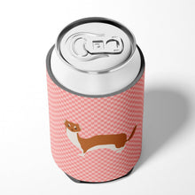 Load image into Gallery viewer, Weasel Pink Check Can or Bottle Hugger BB7870CC