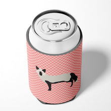 Load image into Gallery viewer, Silver Fox Pink Check Can or Bottle Hugger BB7871CC