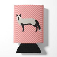 Load image into Gallery viewer, Silver Fox Pink Check Can or Bottle Hugger BB7871CC
