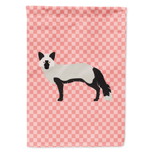 Load image into Gallery viewer, Silver Fox Pink Check Flag Canvas House Size BB7871CHF