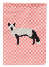 Load image into Gallery viewer, Silver Fox Pink Check Garden Flag - Outdoor Decorative Yard Flag