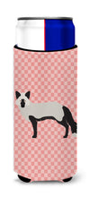 Load image into Gallery viewer, Silver Fox Pink Check   Hugger for slim cans