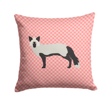 Load image into Gallery viewer, Silver Fox Pink Check Throw Pillow - 14x14 Decorative Pillow – Art for Your Home &amp; Patio BB7871PW1414