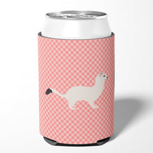 Load image into Gallery viewer, Stoat Short-tailed Weasel Pink Check Can or Bottle Hugger BB7872CC
