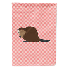 Load image into Gallery viewer, Eurasian Beaver Pink Check Flag Canvas House Size BB7873CHF