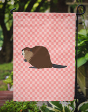 Load image into Gallery viewer, Eurasian Beaver Pink Check Garden Flag - Outdoor Decorative Yard Flag