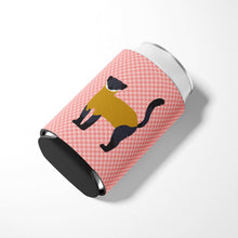 Load image into Gallery viewer, Yellow-Throated Marten Pink Check Can or Bottle Hugger BB7874CC