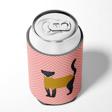 Load image into Gallery viewer, Yellow-Throated Marten Pink Check Can or Bottle Hugger BB7874CC
