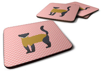 Load image into Gallery viewer, Yellow-Throated Marten Pink Check Foam Coaster  BB7874FC