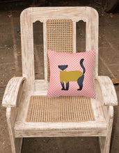 Load image into Gallery viewer, Yellow-Throated Marten Pink Check Fabric Decorative Pillow BB7874PW1818