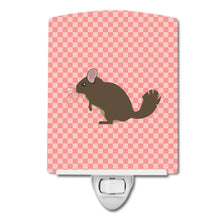 Load image into Gallery viewer, Chinchilla Pink Check Ceramic Night Light BB7875CNL
