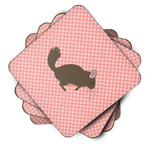 Load image into Gallery viewer, Chinchilla Pink Check Foam Coaster  BB7875FC