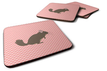 Load image into Gallery viewer, Chinchilla Pink Check Foam Coaster  BB7875FC